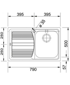 кухонная мойка Franke LLX 611 3,5" прав короб вент (101.0085.773)