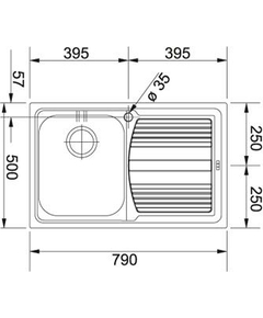 кухонная мойка Franke LLX 611 3,5" лев короб вент (101.0085.772)
