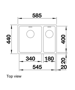 Кухонная мойка Blanco Andano 340/180-U (522979)