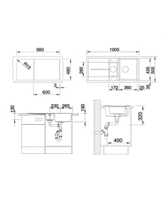 кухонная мойка Blanco Metra 6 S черный (525926)