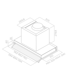 кухонная вытяжка Elica Boxin LX/BL MAT/A/60