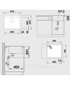 кухонная мойка Blanco Pleon 6 белый (521683)