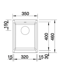 кухонная мойка Blanco Subline 320-U антрацит (523406)