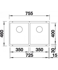 кухонная мойка Blanco Subline 350/350-U серый беж (523581)