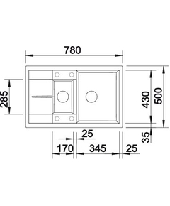 кухонная мойка Blanco Metra 6 S compact белый (513468)