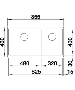 кухонная мойка Blanco Subline 480/320-U белый (523588)