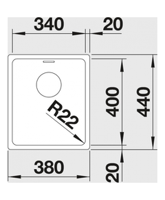 Кухонная мойка Blanco Andano 340-U (522955)