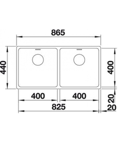 Кухонная мойка Blanco Andano 400/400-U (522987)