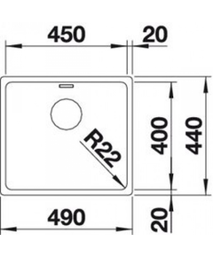 Кухонная мойка Blanco Andano 450-U (522963)