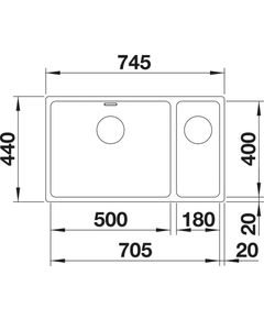 Кухонная мойка Blanco Andano 500/180-U (522991)