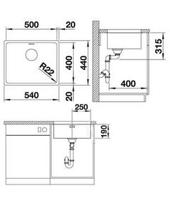 Кухонная мойка Blanco Andano 500-U (522967)