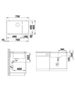 кухонная мойка Blanco Subline 700-U Level белый (523542)