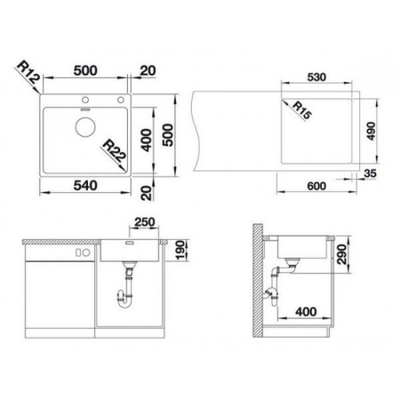 Кухонная мойка Blanco Andano 500-IF/A (525245)