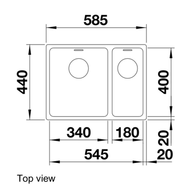 Кухонная мойка Blanco Andano 340/180-U (522979)