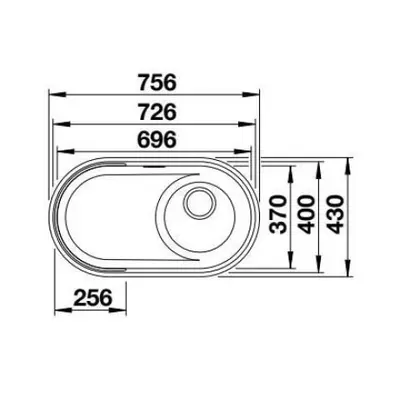 кухонная мойка Blanco Oovalon 700-U черный (527989)
