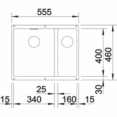 кухонная мойка Blanco Subline 340/160-U темная скала (523559)
