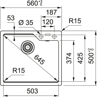 кухонная мойка Franke UBG 610-56 оникс стоп (114.0595.378)