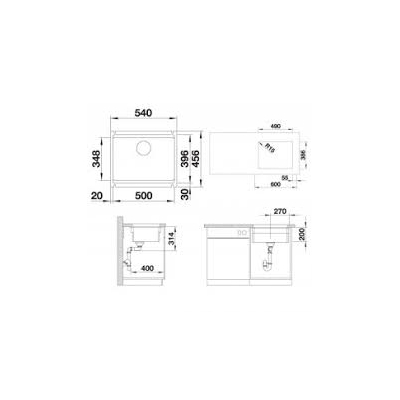 кухонная мойка Blanco Etagon 500-U (521841)