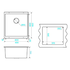 кухонная мойка Kuchenstern UNDER 50 Ku-Granit ваниль 100VA10 (KS-800099)